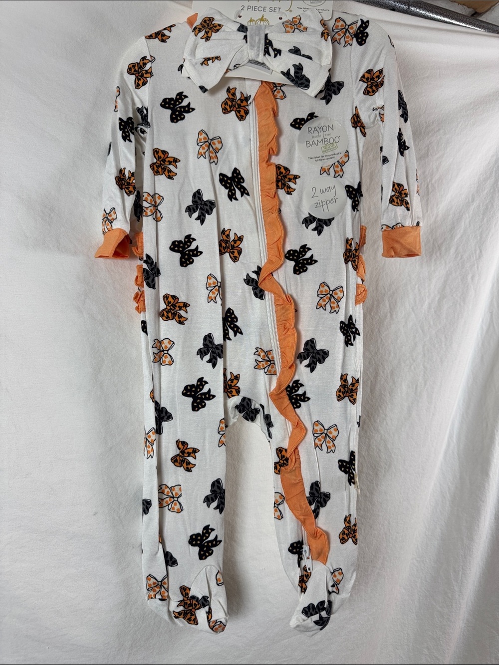 Milkberry Halloween Bow Footies